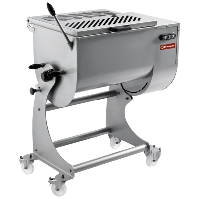 Mélangeur à viande en inox 80 kg, piètement sur roues MCR-80P/N